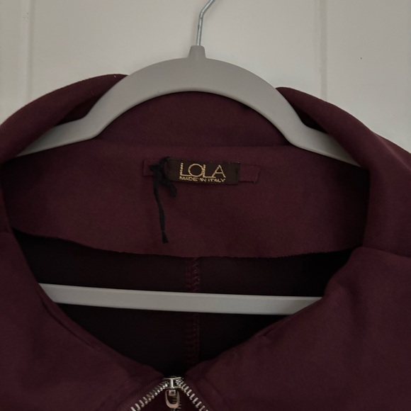 Lola Women's Rich Burgundy Trench Coat - Picture 4 of 7